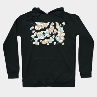 Colorful Print with Abstract Flowers Hoodie